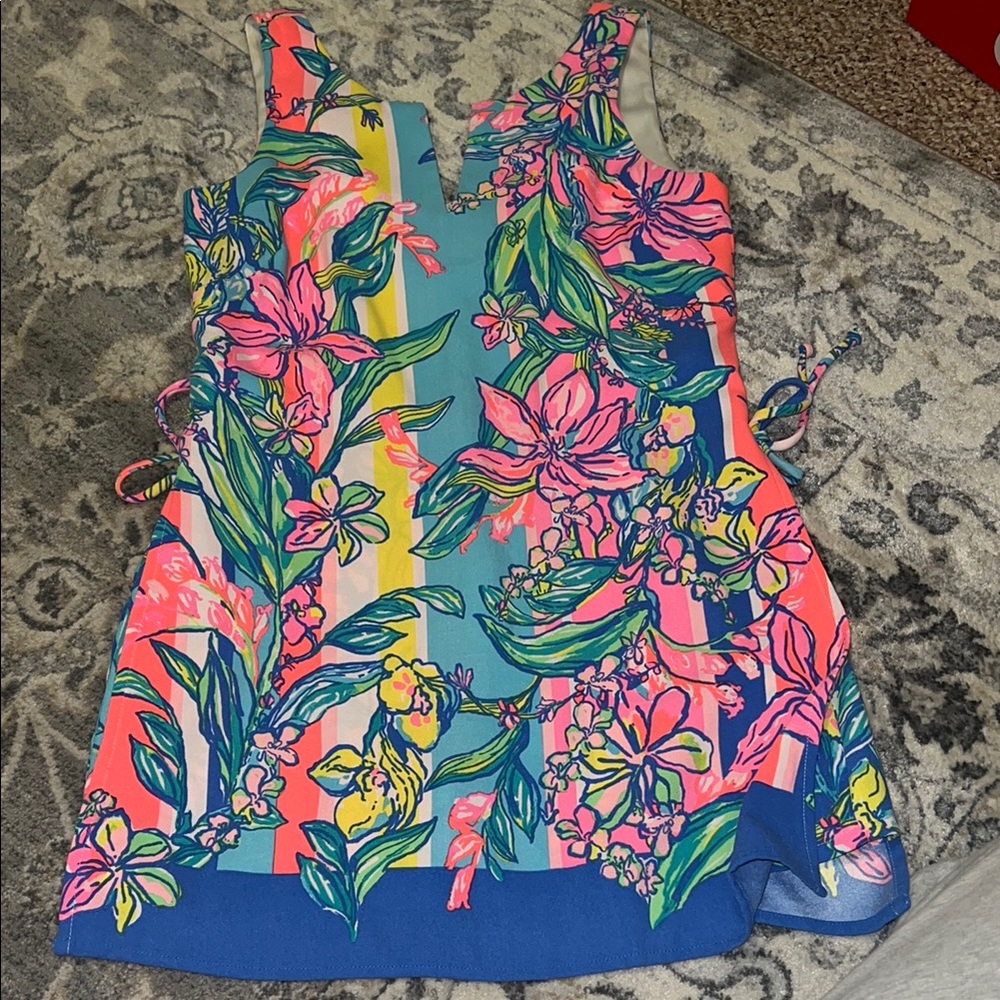 Lilly Pulitzer Floral Multicolor Sleeveless Romper
